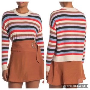NWT Madewell Striped James Pullover Wool Sweater